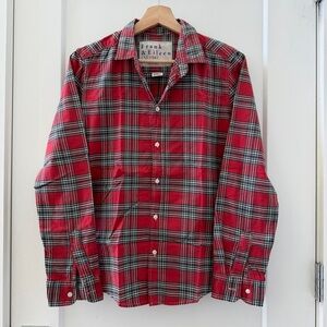 Frank & Eileen Shirt Womens Small Eileen Red Plaid Relaxed Blouse Button Up M